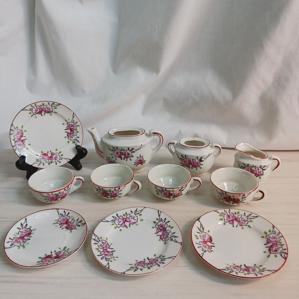 Vintage Japan Porcelain Child Tea Party Set